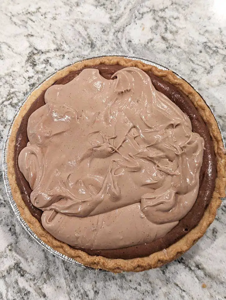 Frozen Baked Pie Crust with Two Tone Chocolate Mousse 