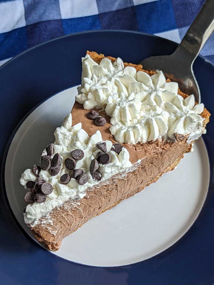 Chocolate Chiffon Pie Slice