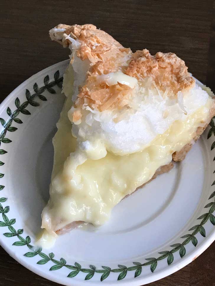 Coconut Meringue Pie with all milk