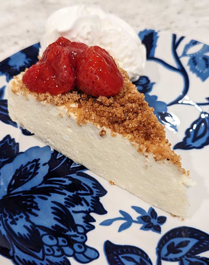 A Knox gelatin based Cottage Cheese Cheesecake Slice