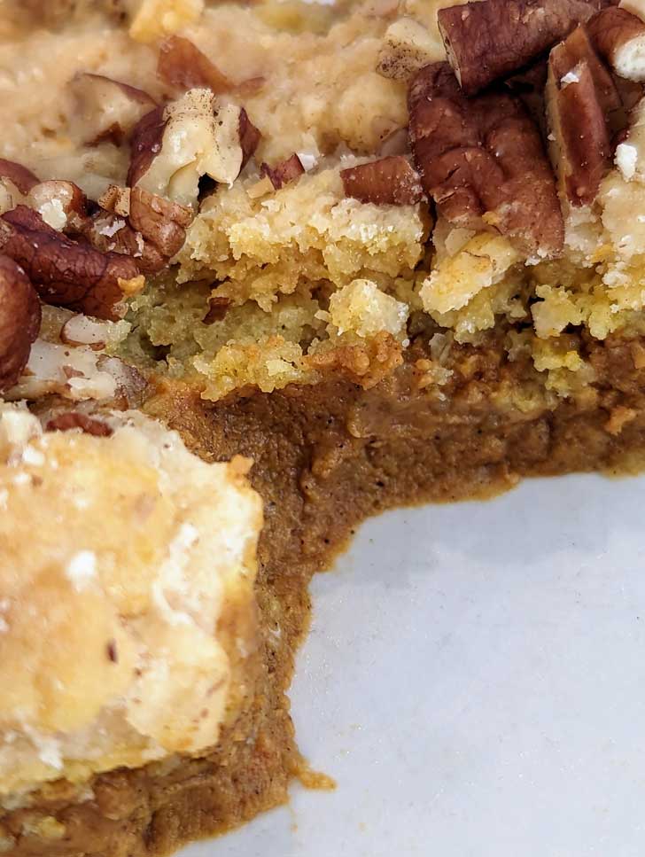 Pumpkin Dump Cake Texture