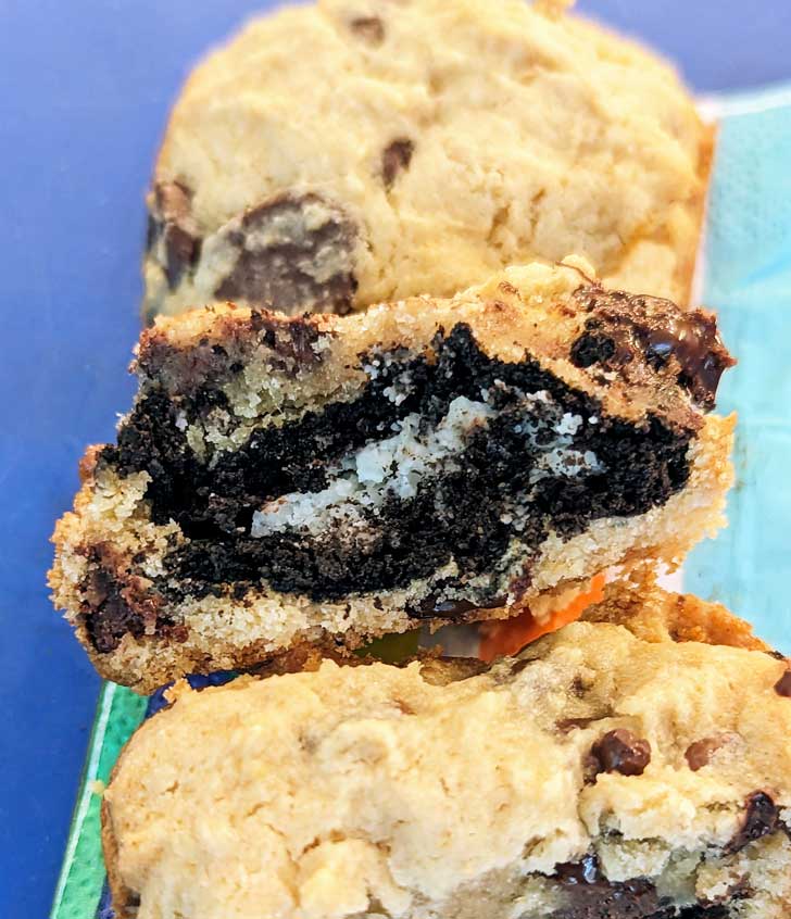 Gluten-Free Oreo Stuffed Soft Chocolate Chip Cookies