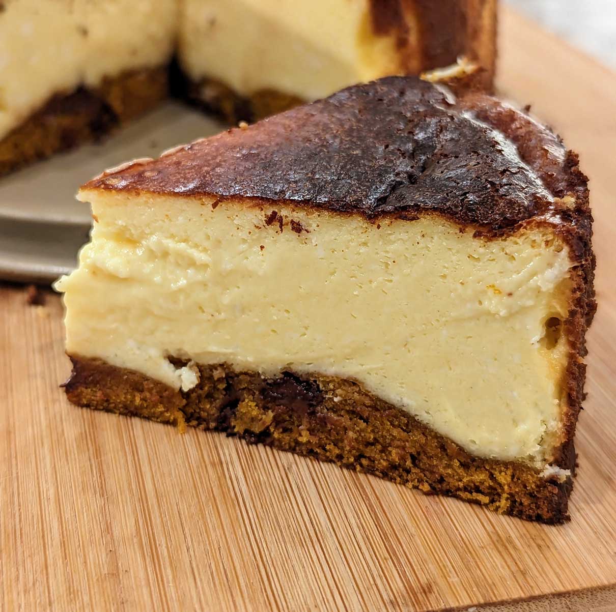 Basque Cheesecake in a 6-inch springform pan.