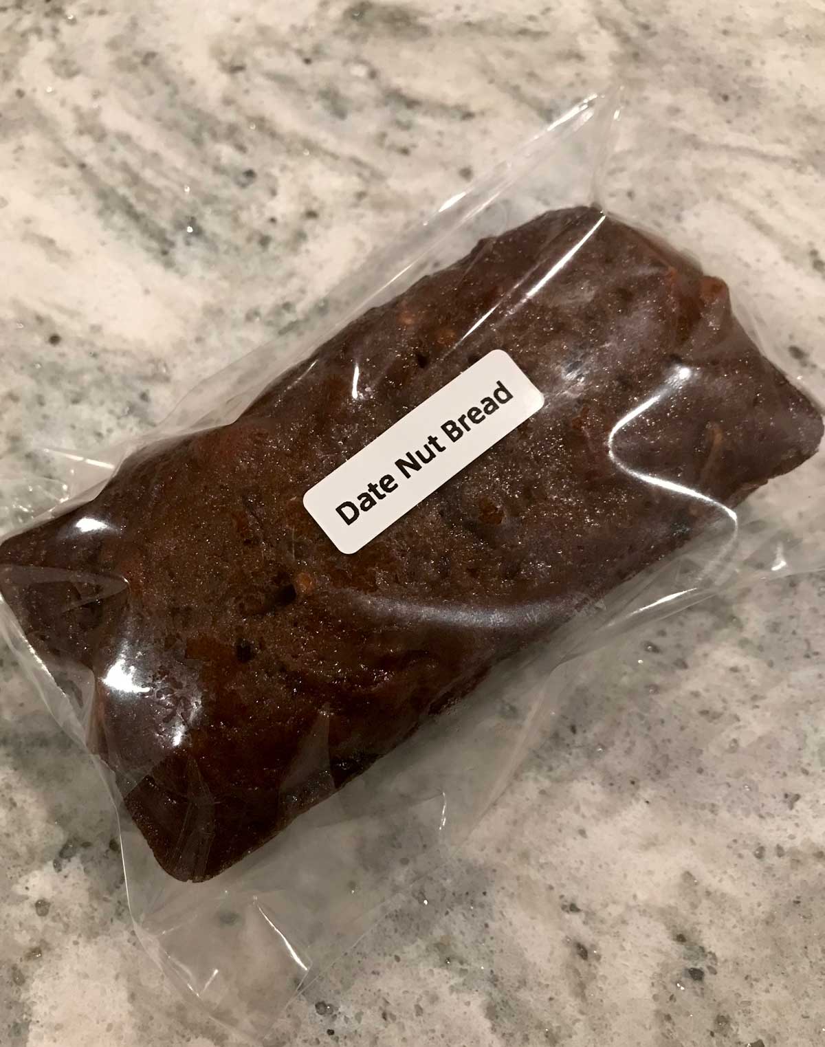 Dark Date Nut Bread Mini Loaf