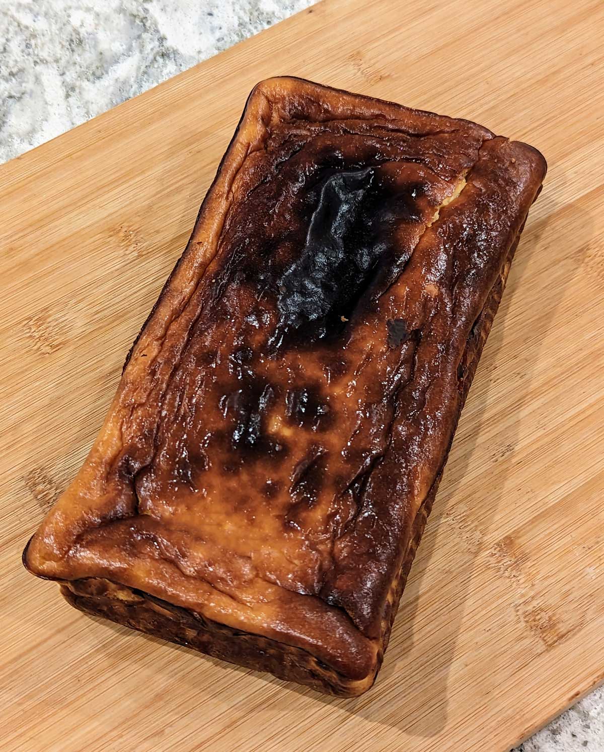 Loaf Pan Burnt Basque Cheesecake