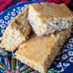 9-inch pan rye flour cornbread.