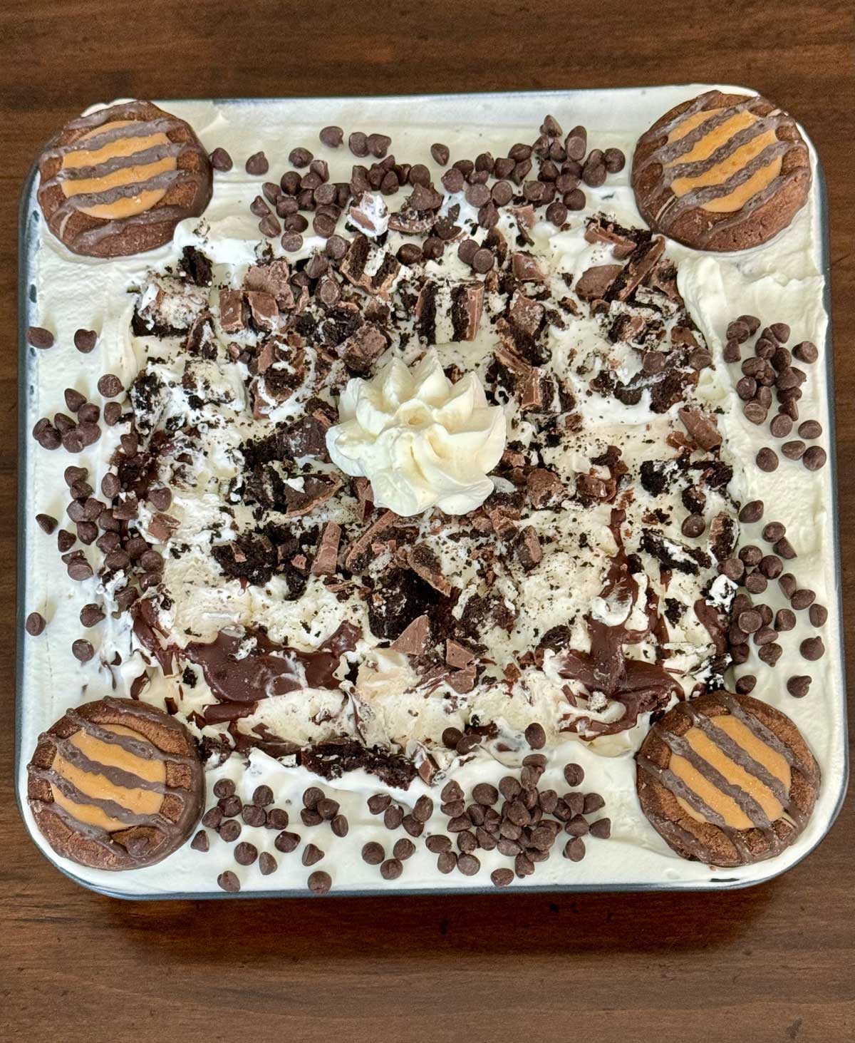 Pudding Cake with Girl Scout Cookies 