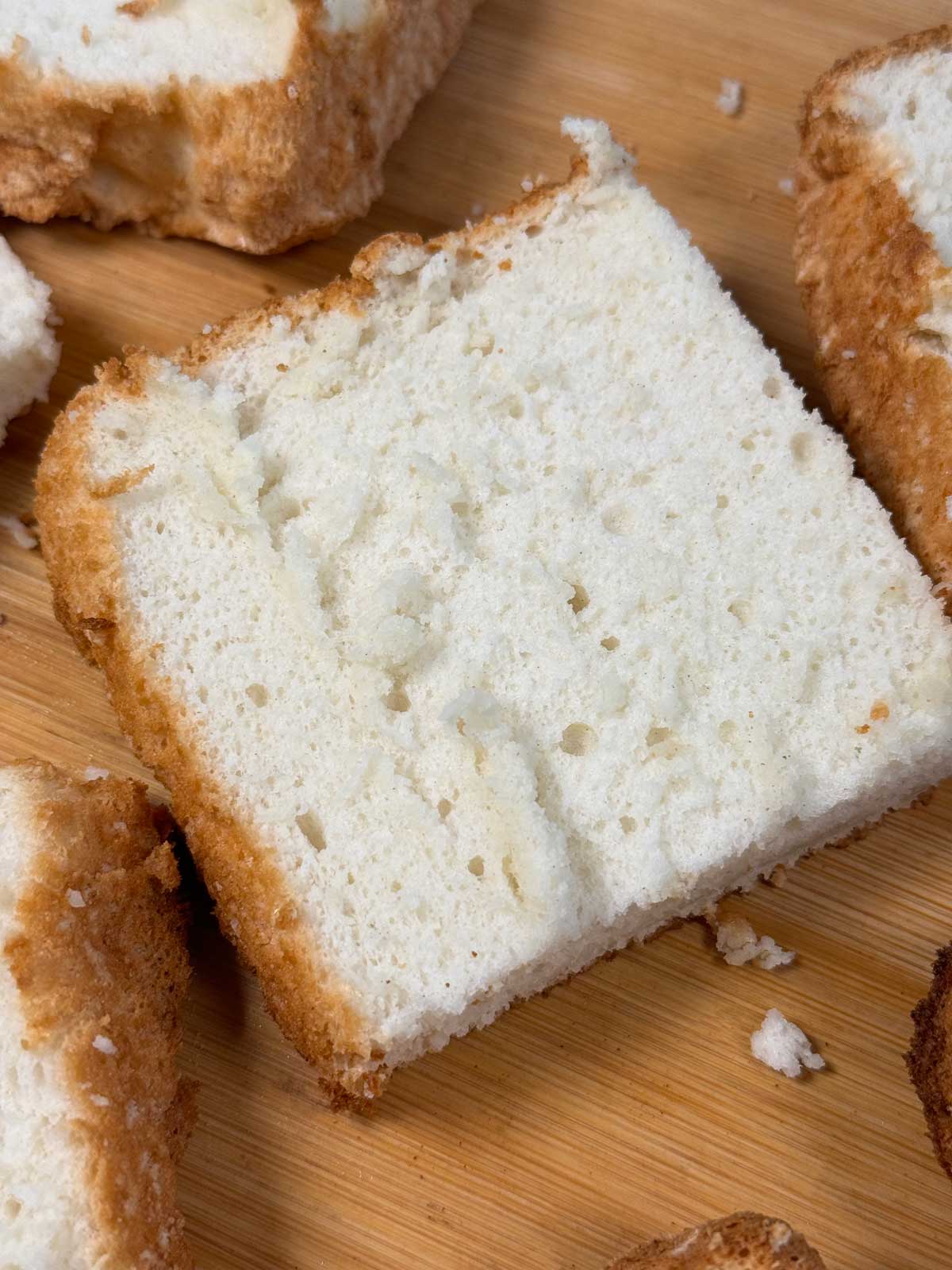 Square pan angel food cake