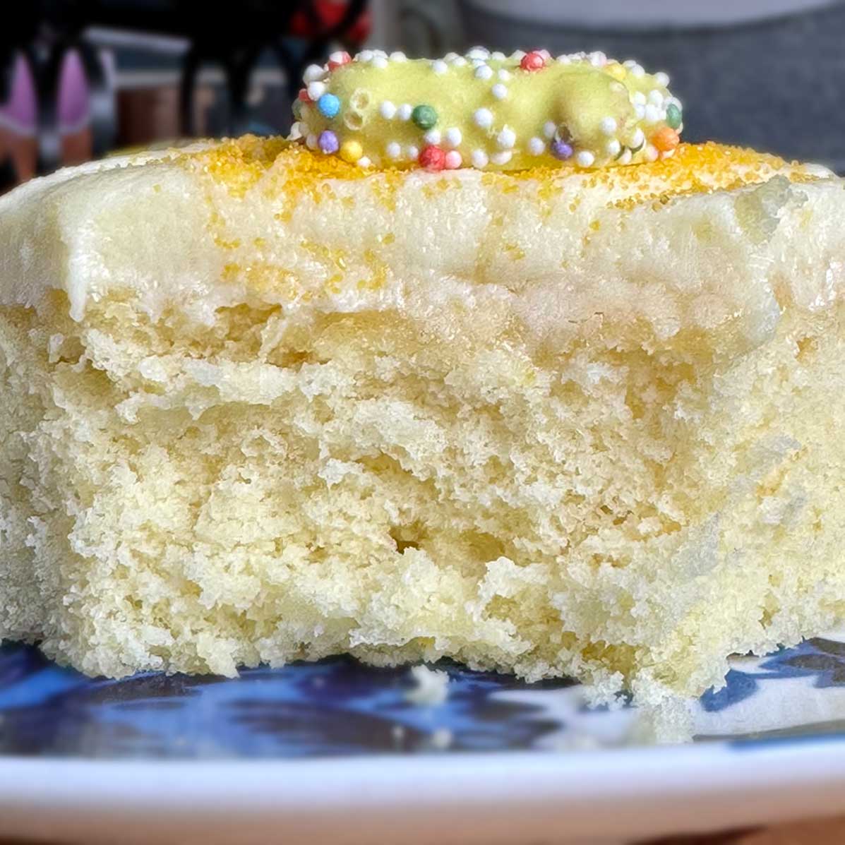 Mini Lemon Sheet Cake from a ⅛ sheet pan