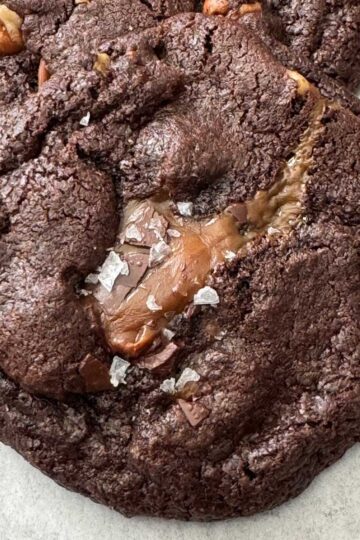 Chewy Chocolate Turtle Cookies recipe like the ones from Jewel and Kroger.