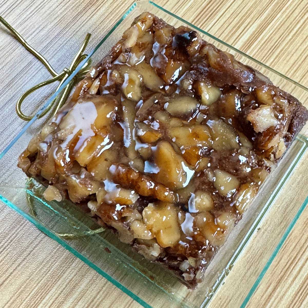 A brownie from the Palmer House Hilton in Chicago.