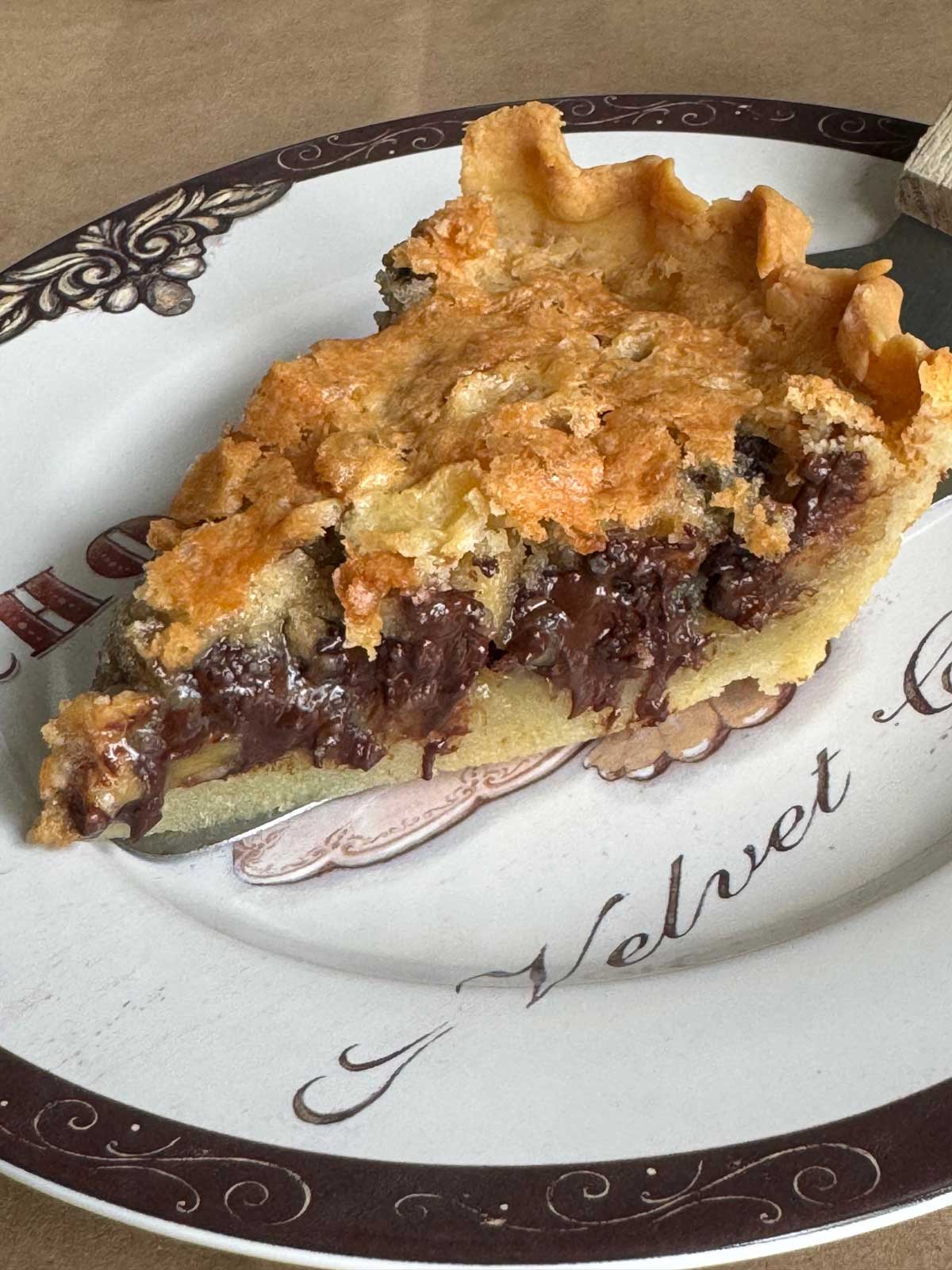 Chocolate Chip, Bourbon, Walnut Pie for Race Day.