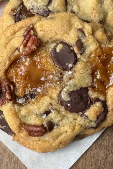 Salted Caramel Chocolate Chunk Cookies recipe