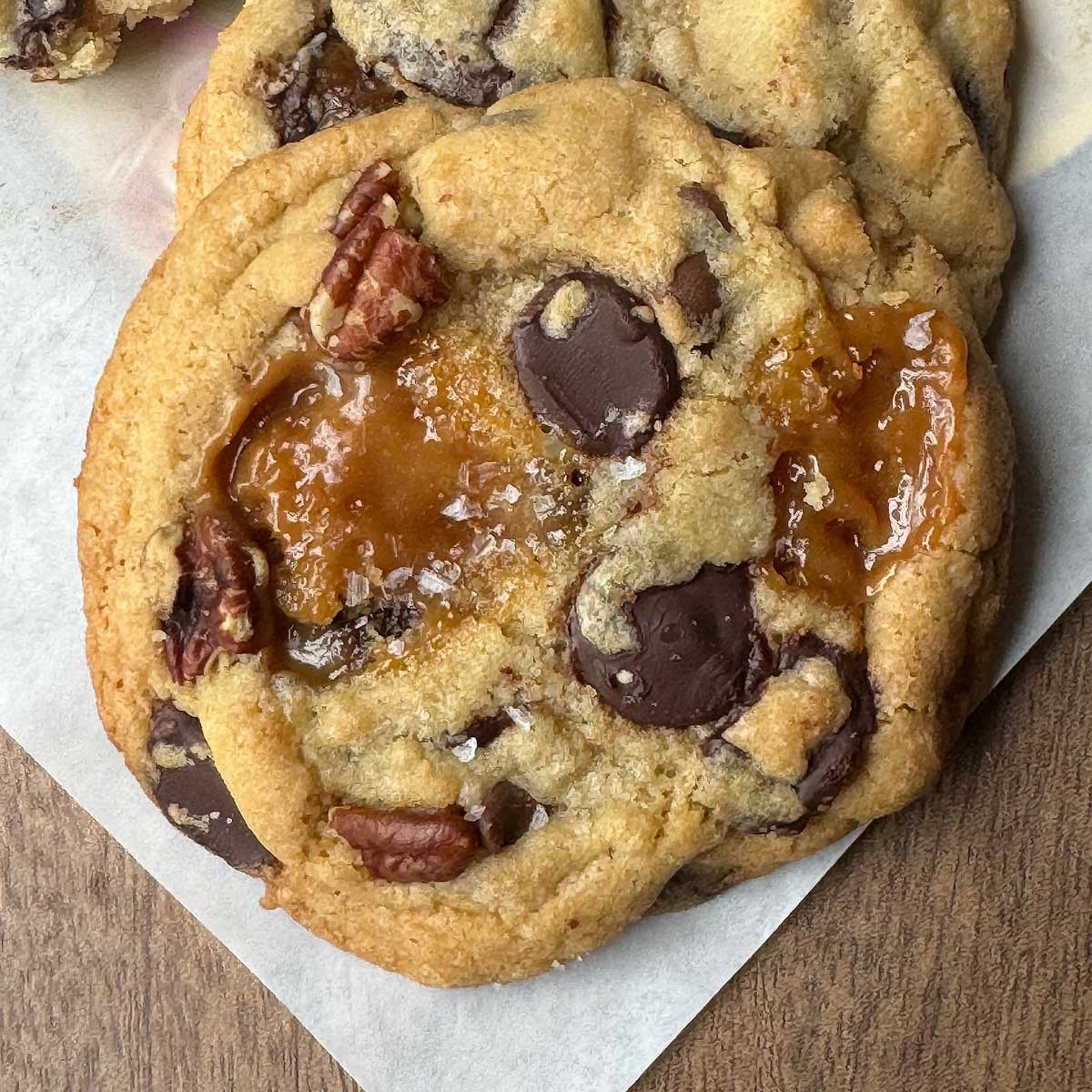 Salted Caramel Chocolate Chunk Cookies