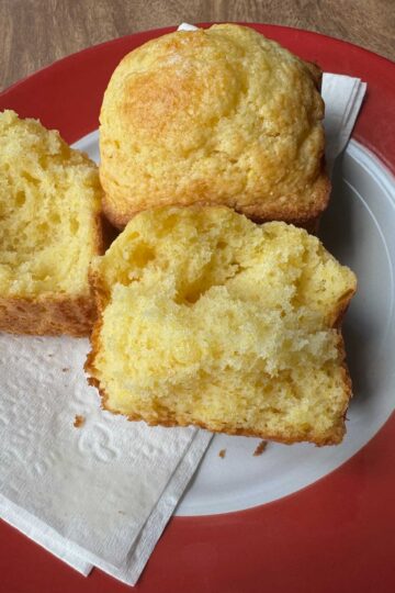 Soft and fluffy corn muffins like Boston Market made with cake mix and cornbread mix.