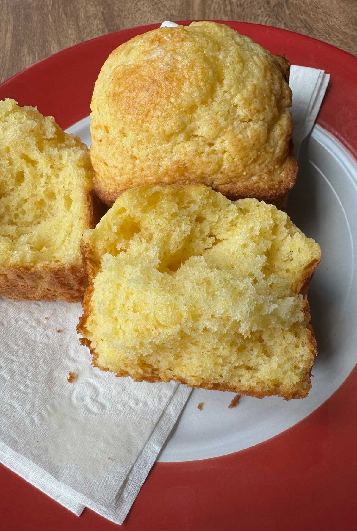 Soft and fluffy corn muffins like Boston Market made with cake mix and cornbread mix.