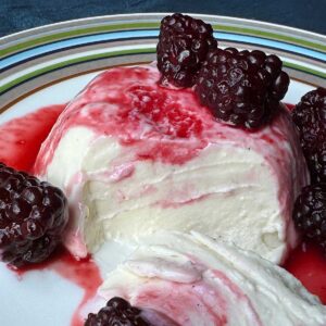Greek Yogurt Panna Cotta with an easy Blackberry Compote recipe.