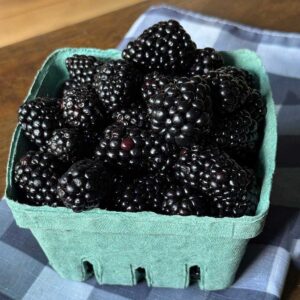 Fresh blackberries for quick blackberry cobbler recipe.