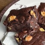 Michael's Brownies, a reduced fat brownie recipe adapted from Chocolate and the Art of Low Fat Desserts.