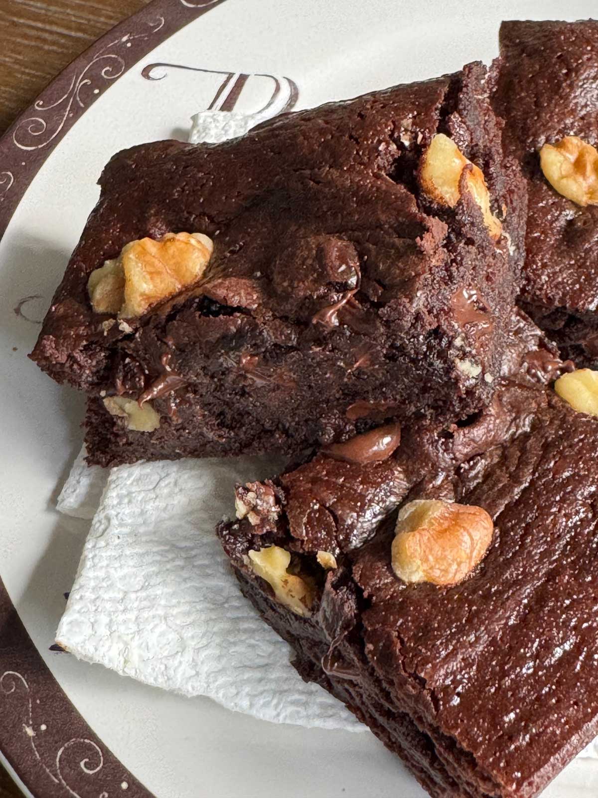 Michael's Brownies, a reduced fat brownie recipe adapted from Chocolate and the Art of Low Fat Desserts.