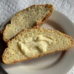 Simple No-Yeast Bread recipe that calls for sour cream and buttermilk. Perfect for serving with compound butter.
