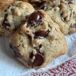 Chocolate Chip Cookies made with rice flour and cornstarch.