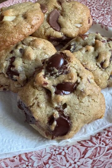 Chocolate Chip Cookies made with rice flour and cornstarch.