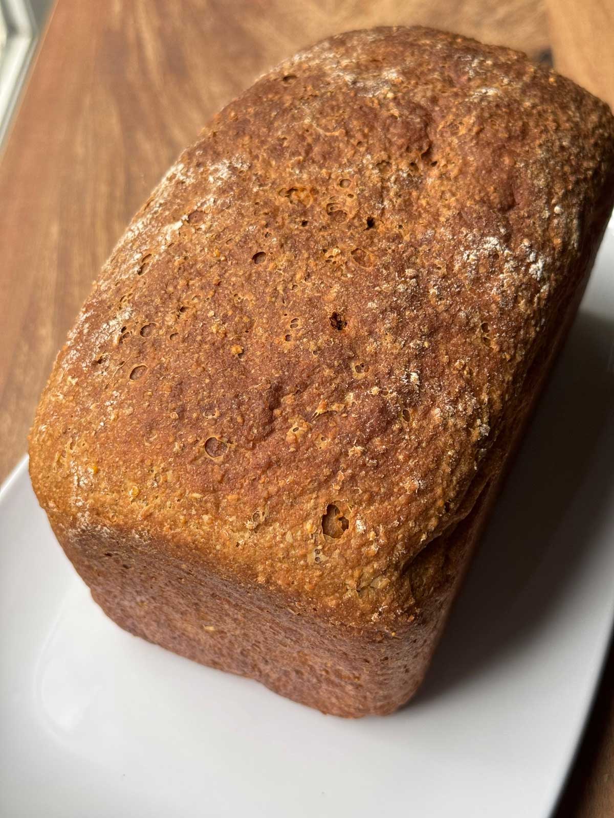 Loaf of Traditional Anadama Bread from a Boston recipe.