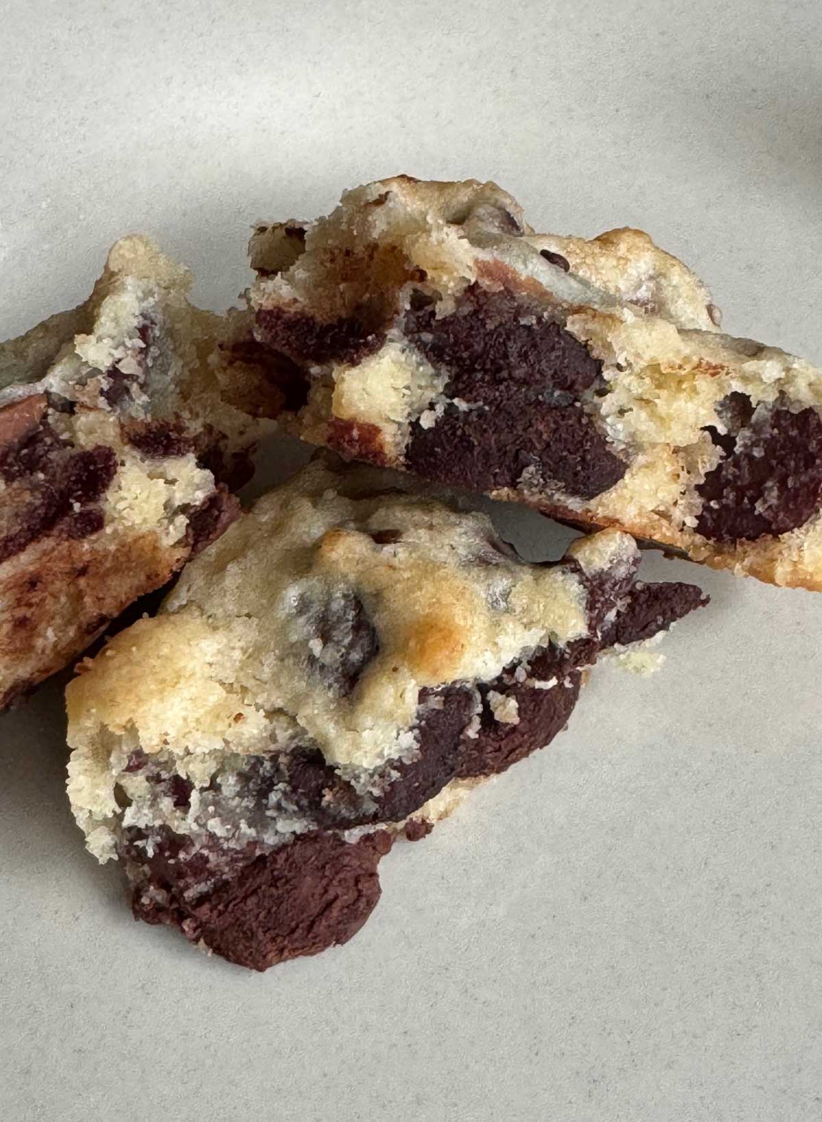 Texture of cookies made with sour cream, soft but not cakey.