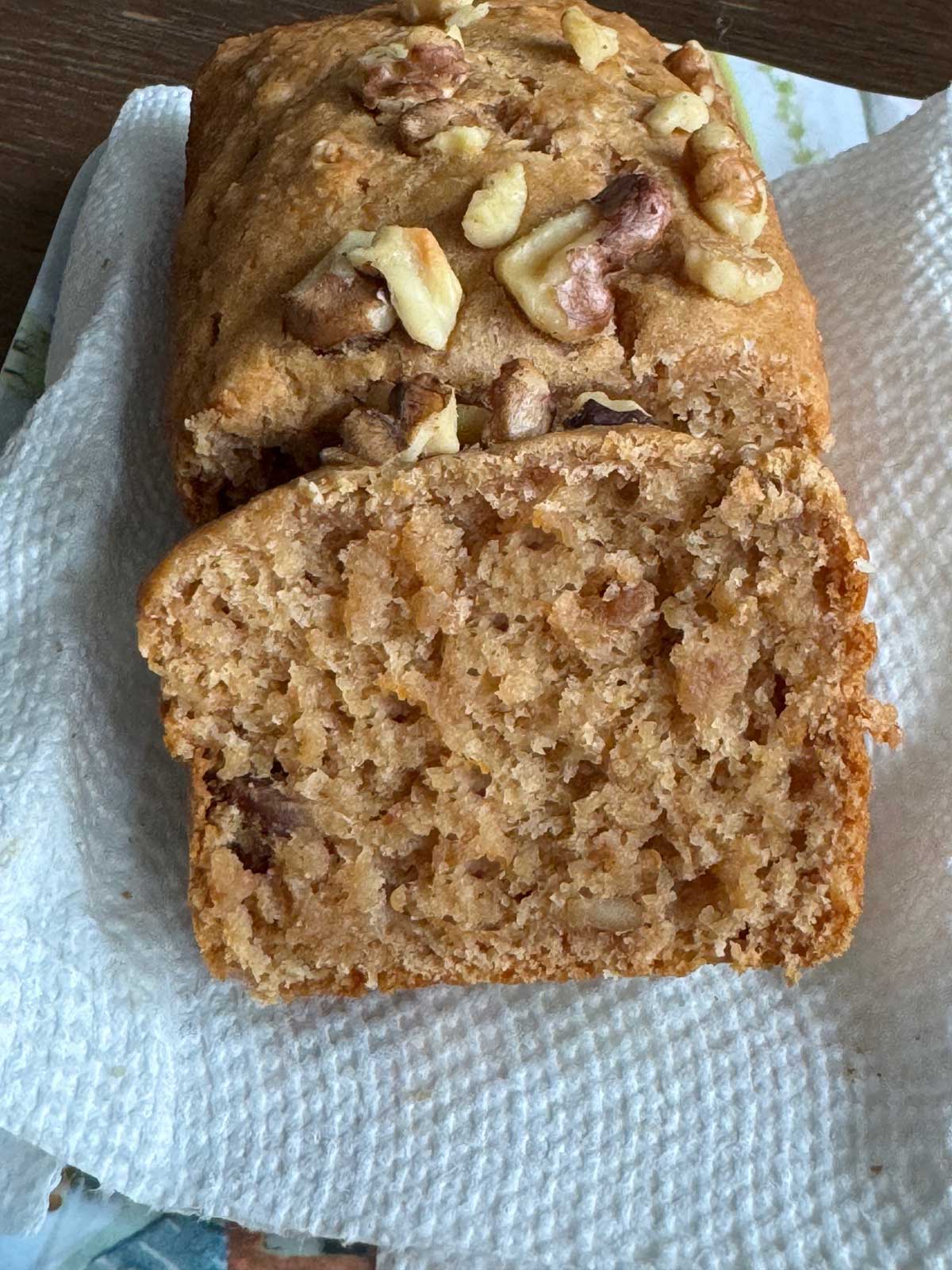 Applesauce Flax Bread recipe sweetened with keto maple syrup.