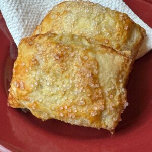 Apple Hand Pies made with puff pastry and tapioca starch instead of cornstarch.