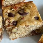 Banana Chocolate Chip Bars recipe with browned butter