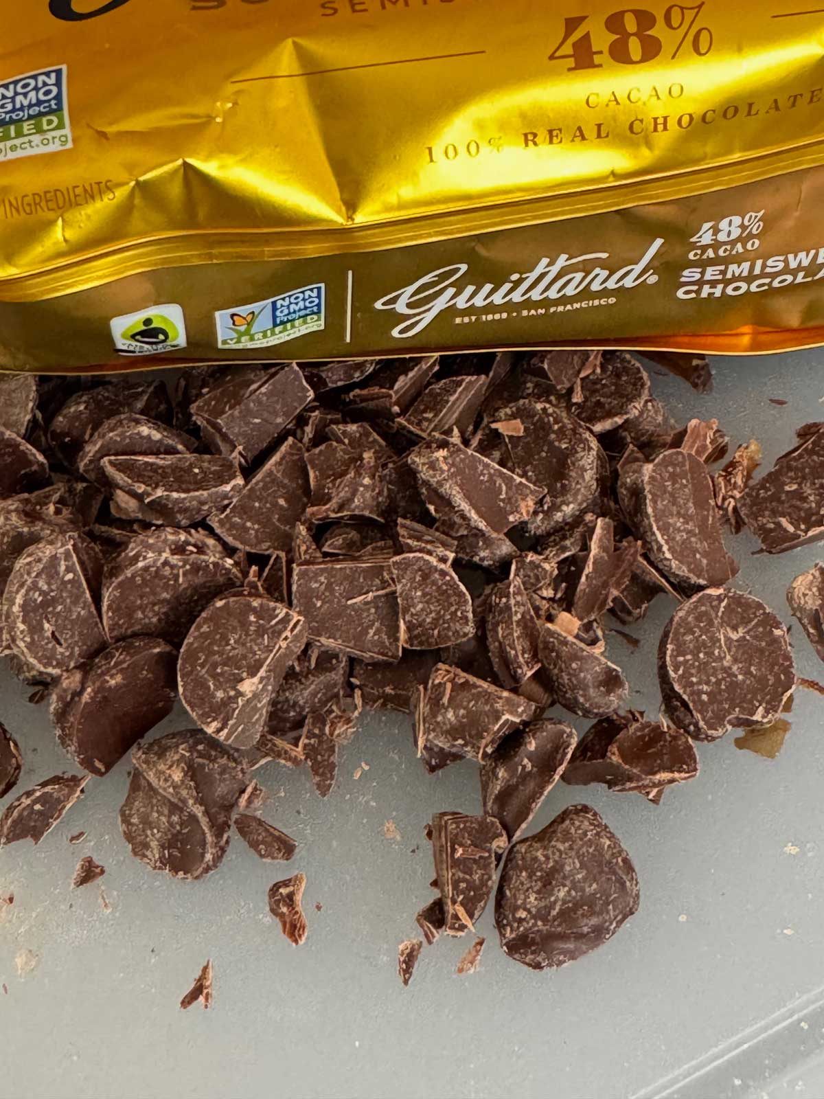 Chopped Guittard Super Cookie Chips