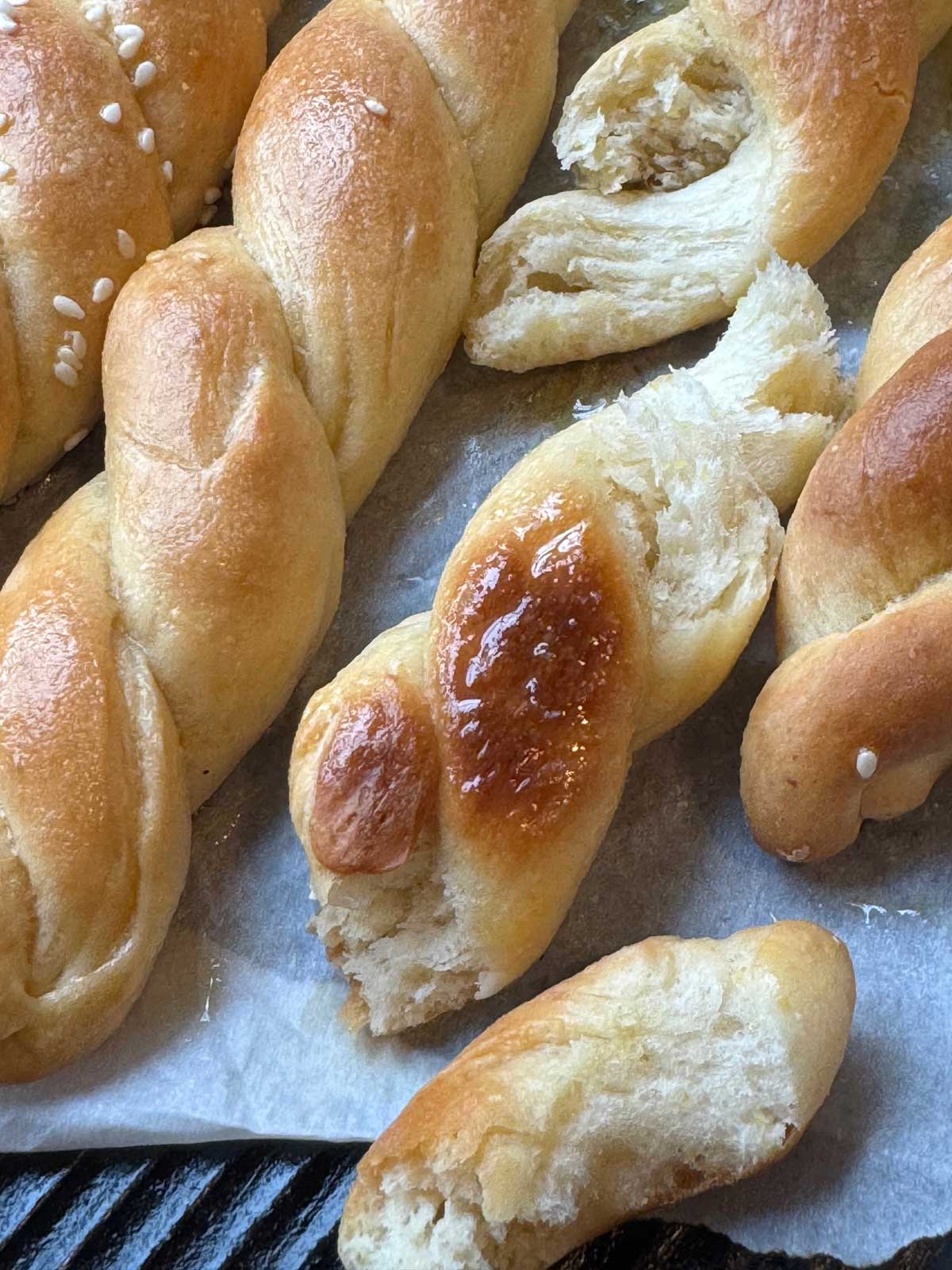 Cornbread Twists Breadsticks made with Jiffy Corn Muffin mix
