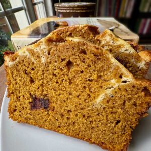 Pumpkin Date Cream Cheese Swirl Bread recipe