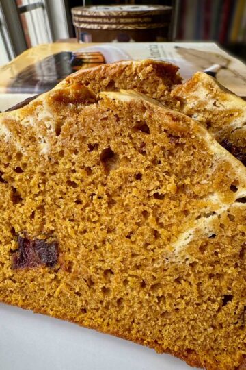 Pumpkin Date Cream Cheese Swirl Bread recipe