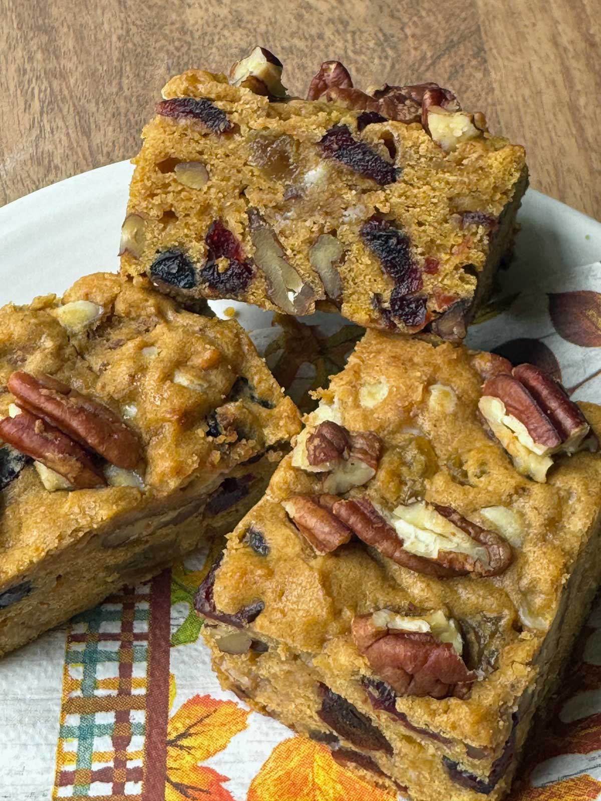 Fruit and Nut Pumpkin Bars recipe