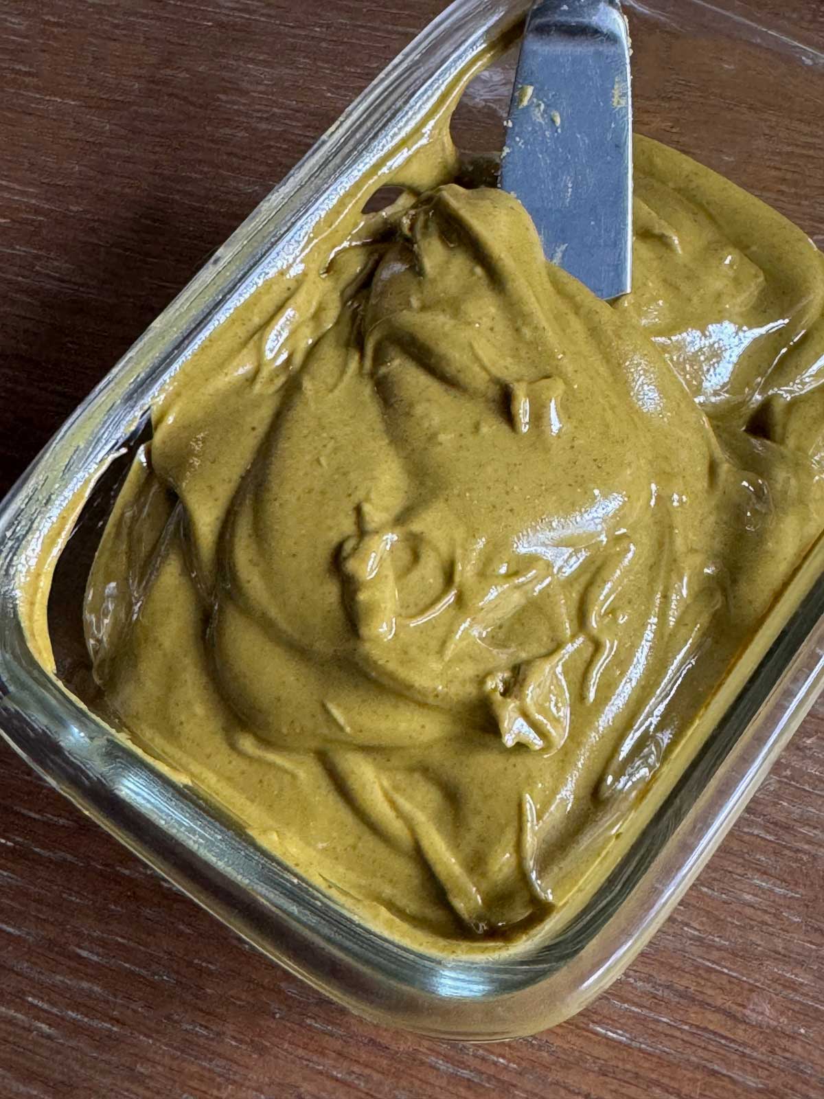 Homemade pistachio nut butter from a Vitamix5200