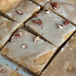 Brown Butter Maple Cookie Bars with Maple Glaze recipe