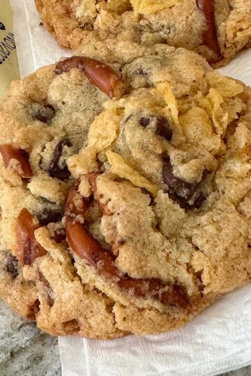 Brown Butter Potato Chip Pretzel Chocolate Chip Cookies recipe