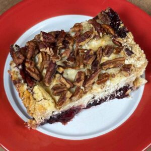 Recipe for a dump cake made with cherry gelatin called Cha-Cha-Cha Cherry Cake