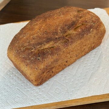 No-Knead Cottage Cheese Caraway Bread