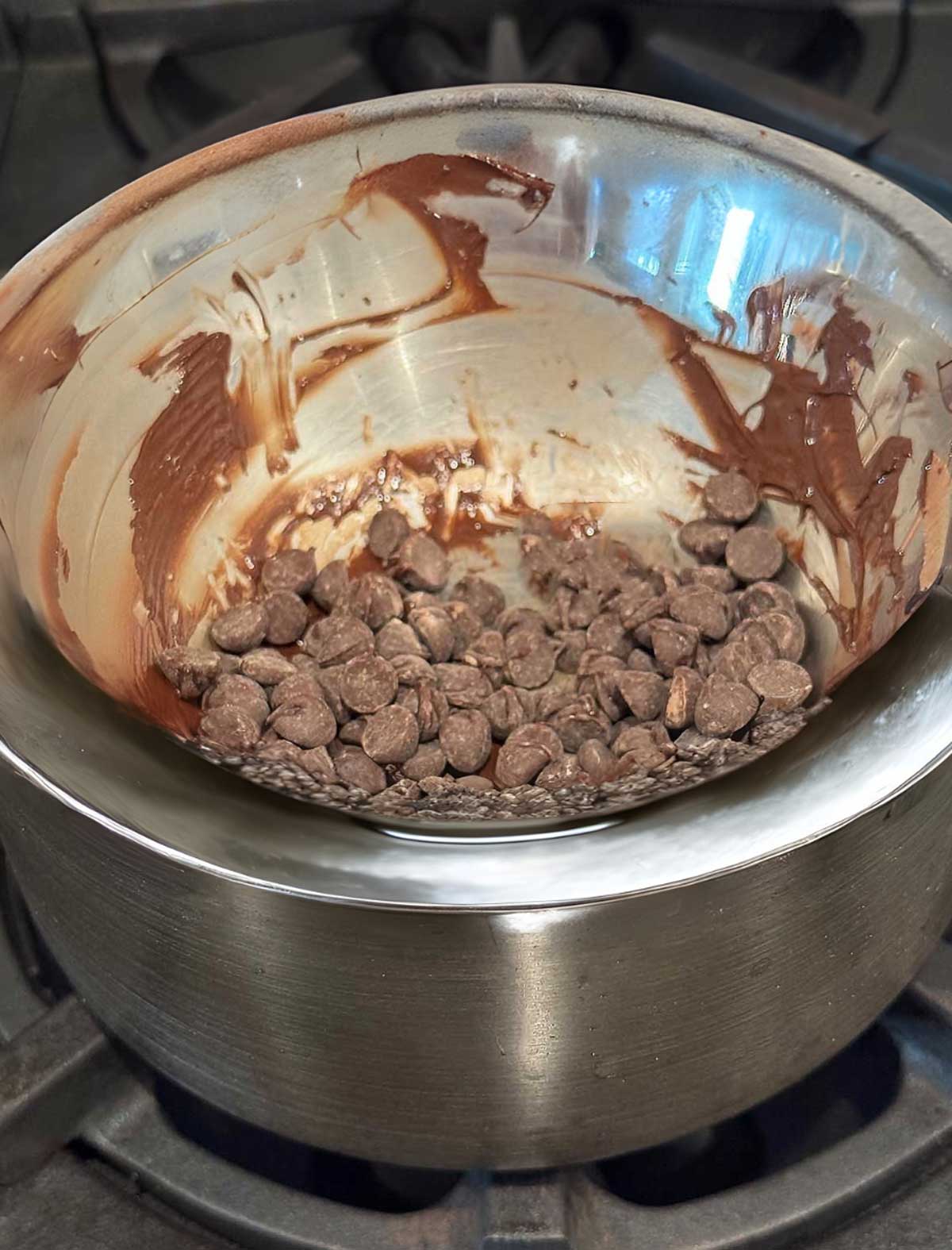 Chocolate melting in a double boiler