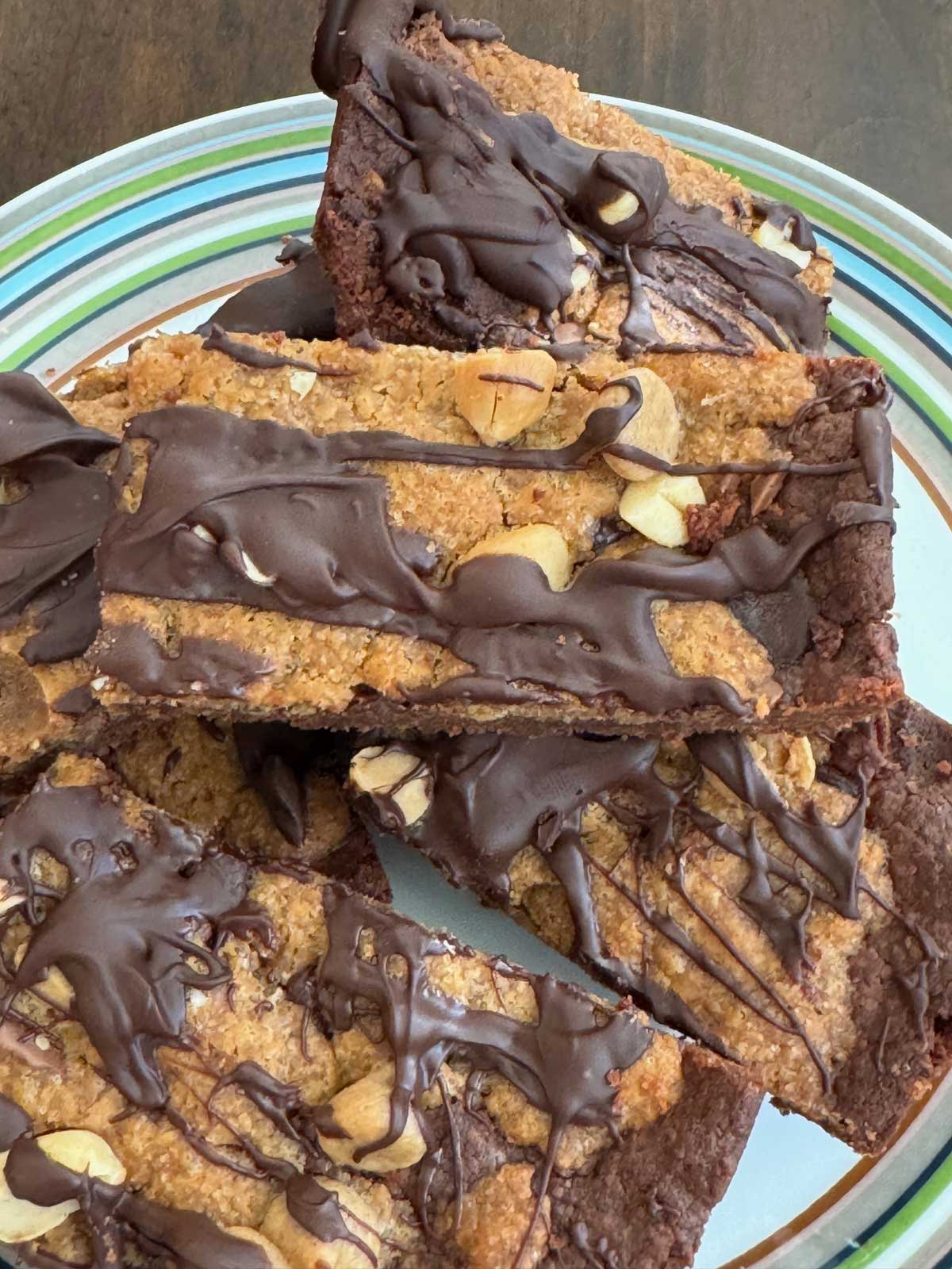 flourless chocolate peanut butter bars recipe