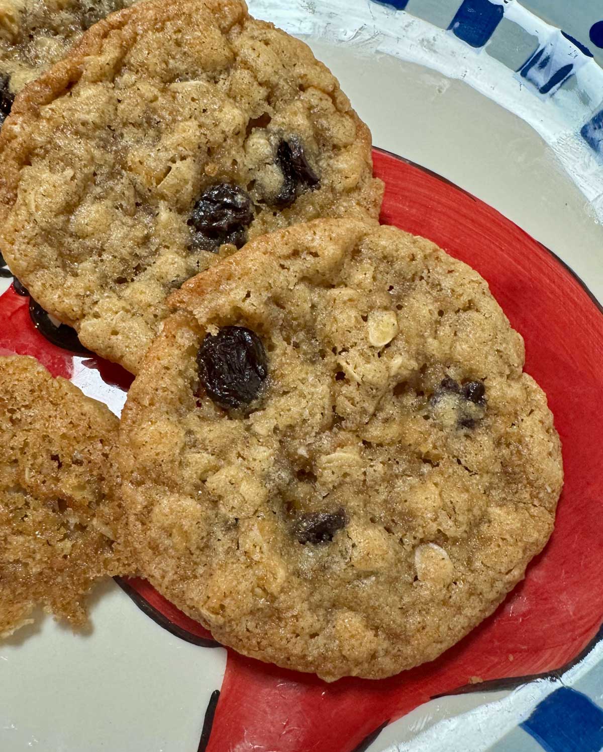 Sourdough Discard Oatmeal Raisin Cookies