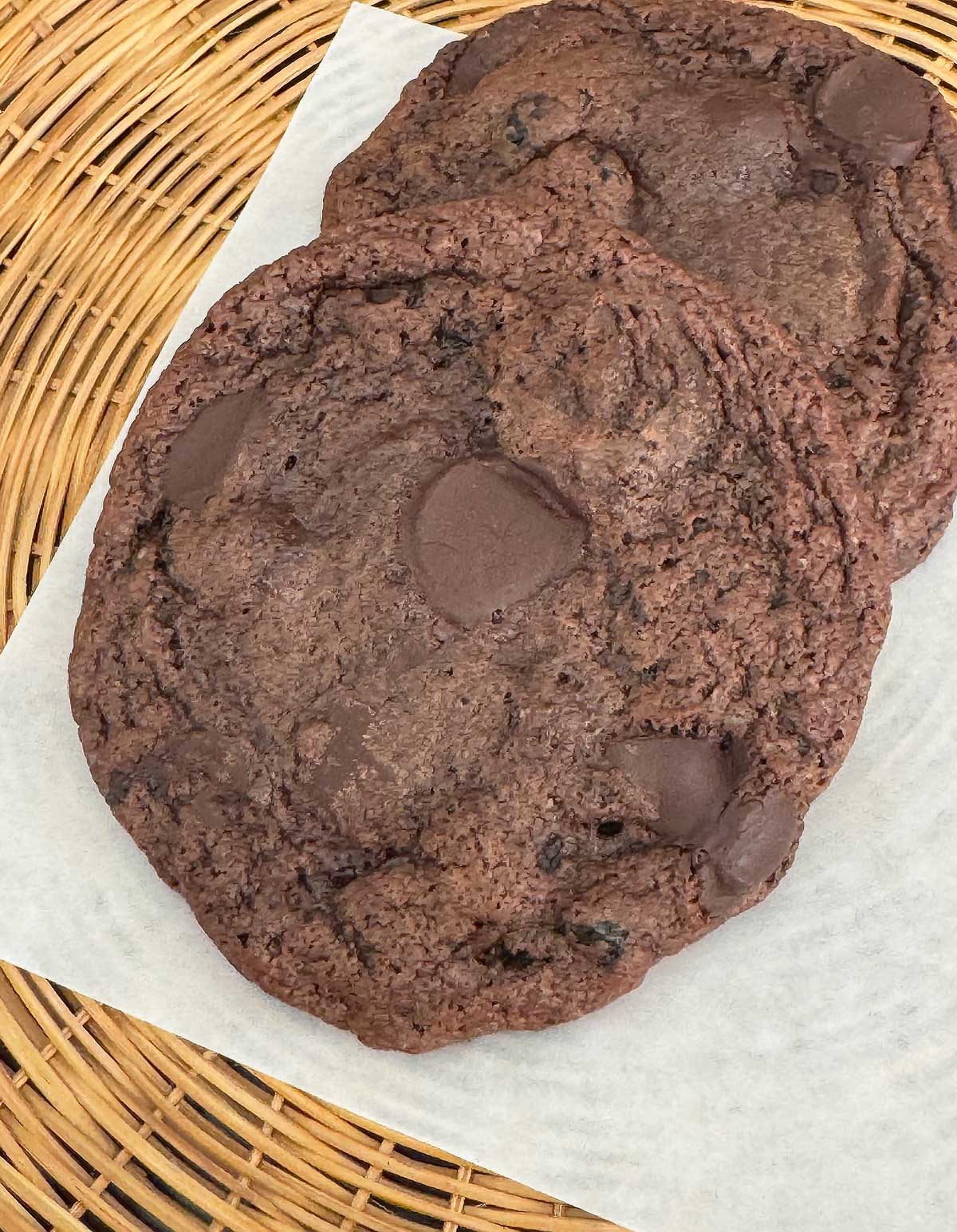 Sourdough Double Chocolate Cherry Cookies