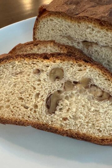 Low Carb High Protein Walnuts Cottage Cheese Bread made with King Arthur Keto Wheat Flour