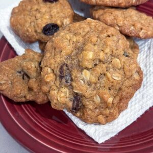 Cape Cod Oatmeal Cookies recipe made with melted butter and olive oil.