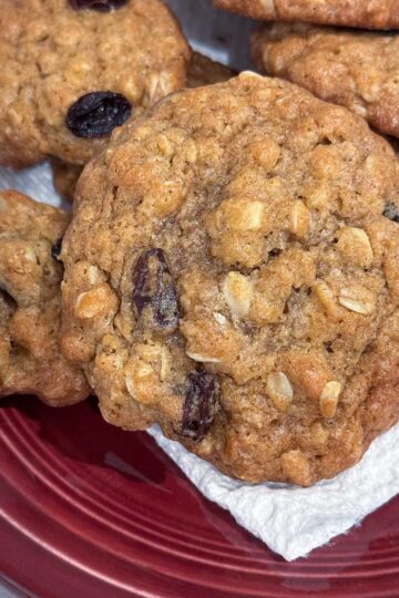 Cape Cod Oatmeal Cookies recipe made with melted butter and olive oil.