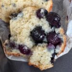Basic Blueberry Muffins using an all-purpose sour cream batter